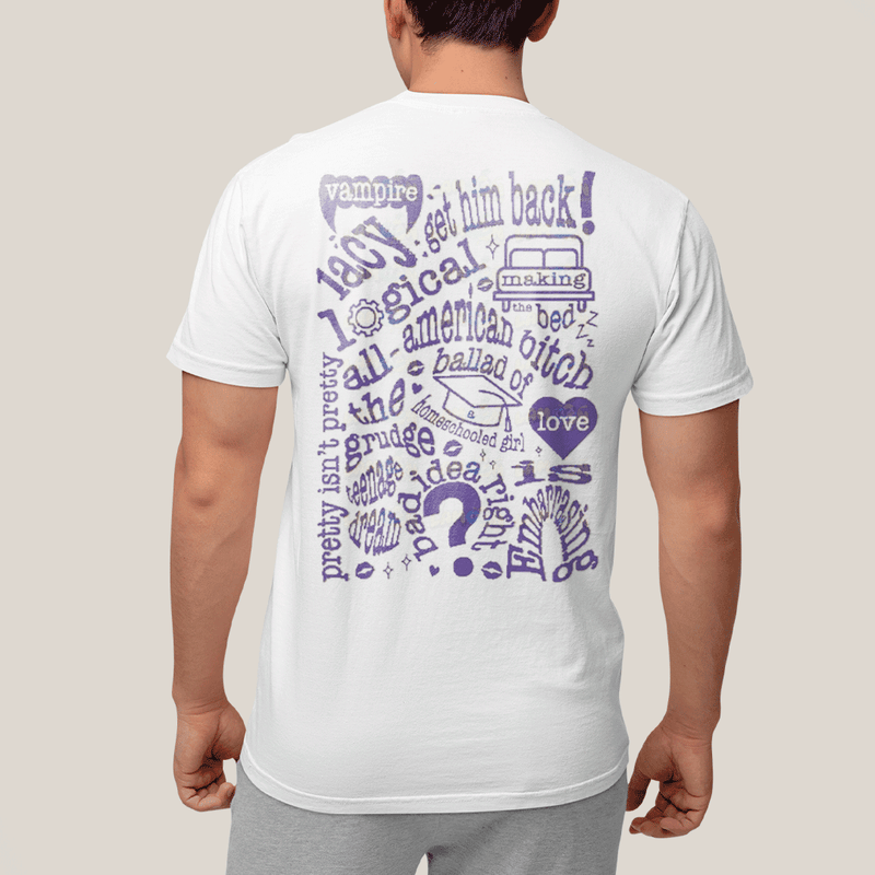 Camiseta Algodão Unissex T shirt Olivia Rodrigo Or Guts Vampire Roxo FC