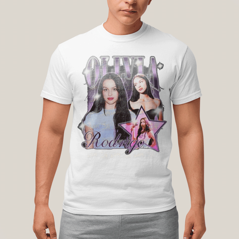 Camiseta Algodão Unissex T shirt Olivia Rodrigo Estrela