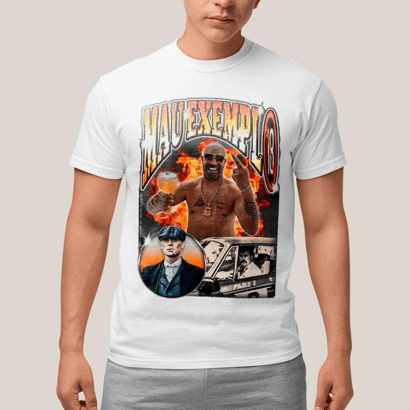 Camiseta Algodão Unissex T shirt-  Mal Exemplo Adriano Imperador Thomas Shelby Pablo Escobar