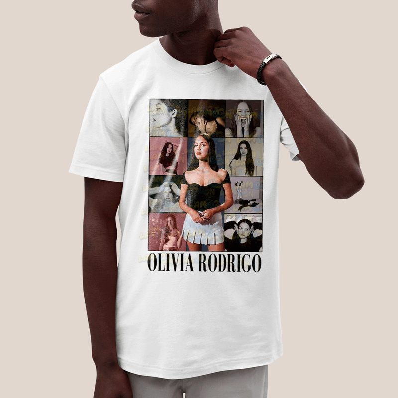 Camiseta Algodão Unissex T shirt Olivia Rodrigo Cantora The Eras Tour