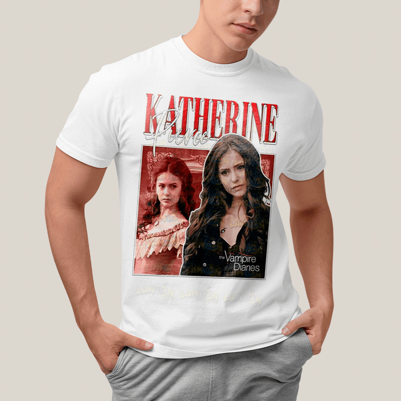 Camiseta Algodão Unissex T shirt- Katherine Pierce Vermelho 1