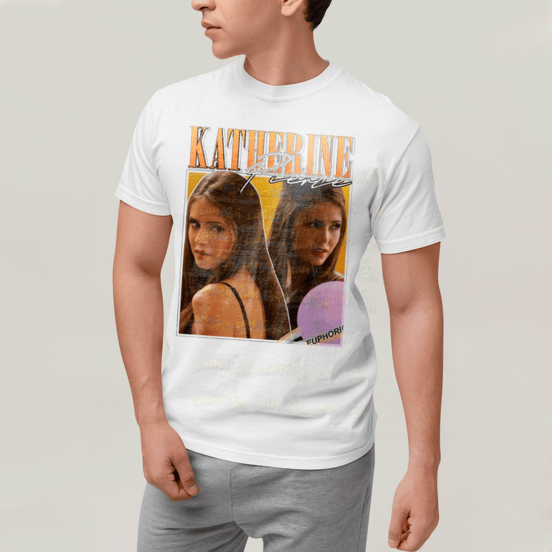 Camiseta Algodão Unissex T shirt- Katherine Pierce Amarelo-