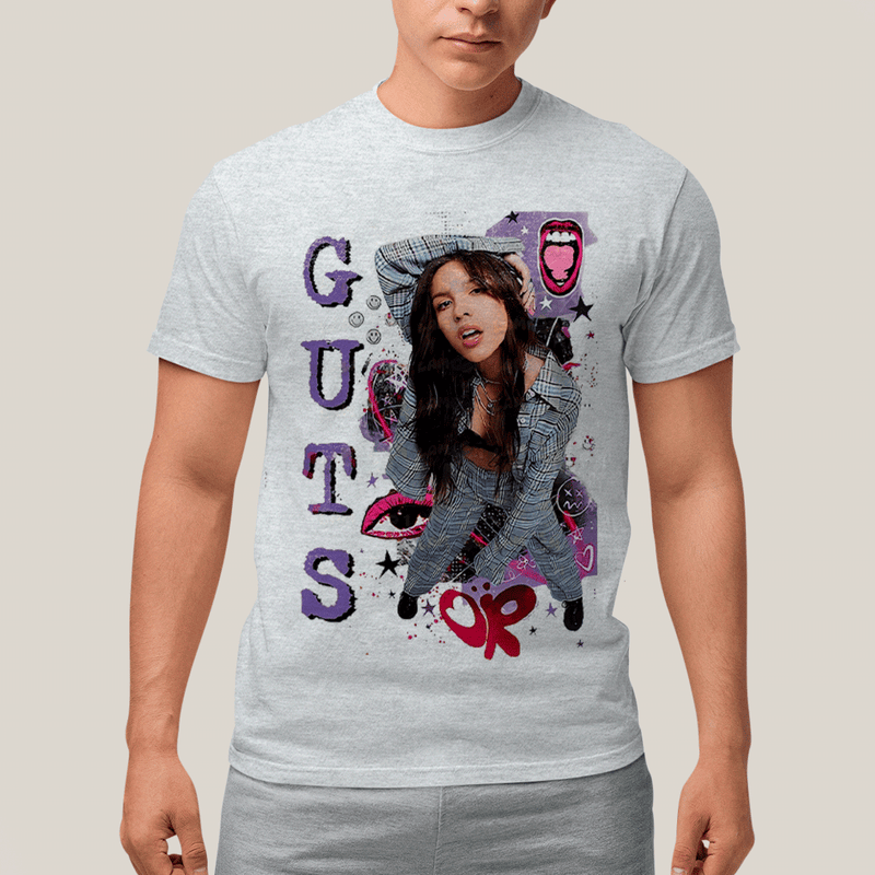 Camiseta Algodão Unissex T shirt Olivia Rodrigo Or Guts Vampire Roxo FC