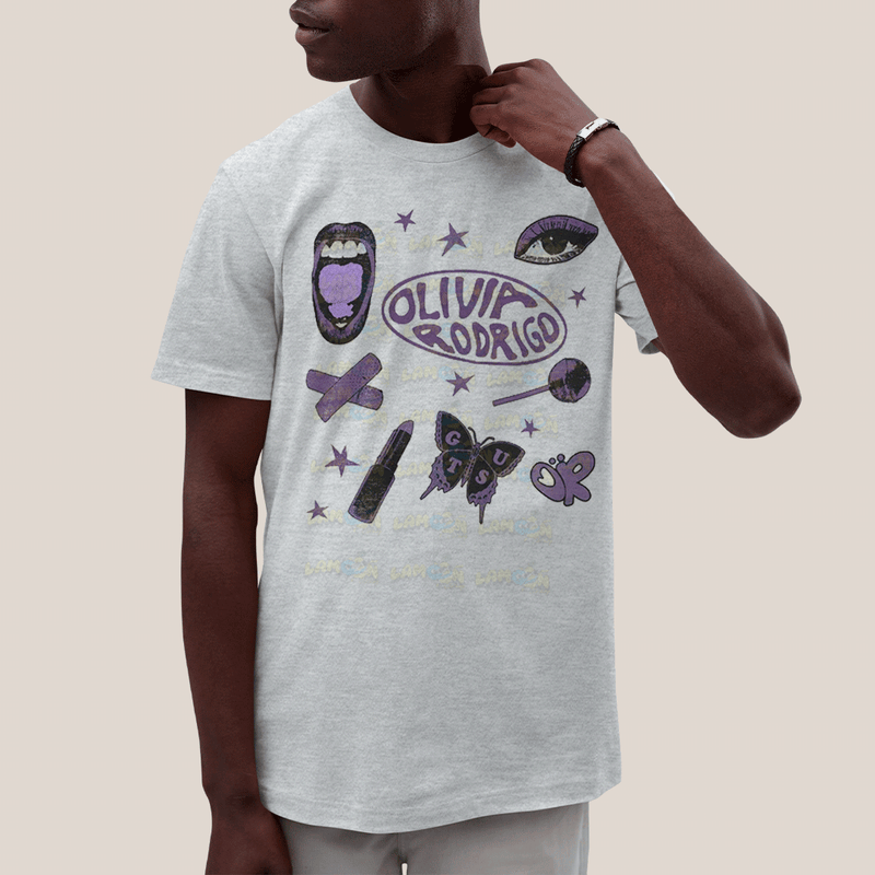 Camiseta Algodão Unissex T shirt Olivia Rodrigo Guts World Tour FC