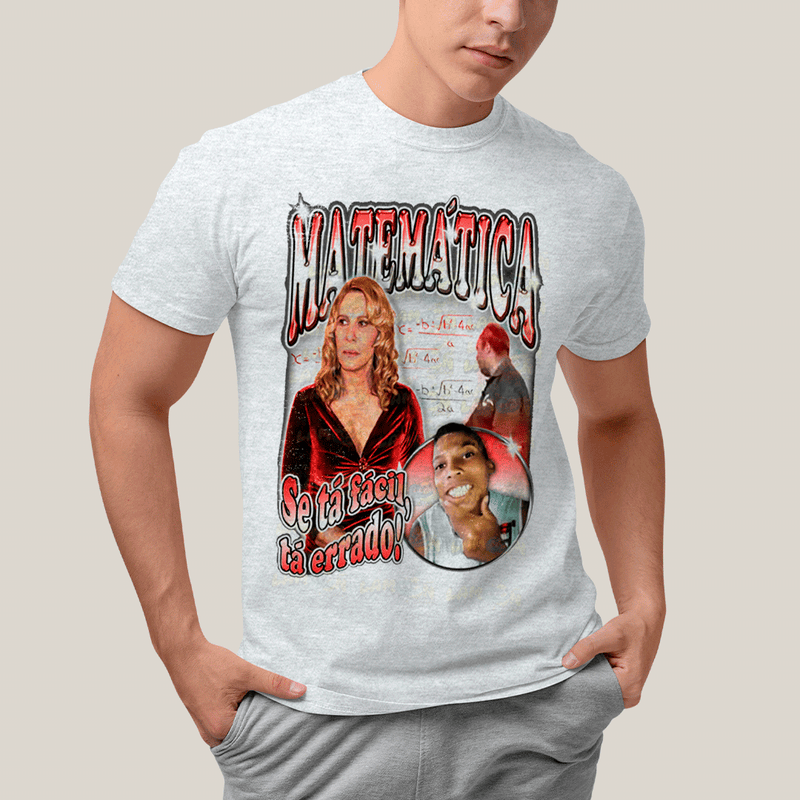 Camiseta Algodão Unissex T shirt-Matematica Se Ta Facil Ta Errado