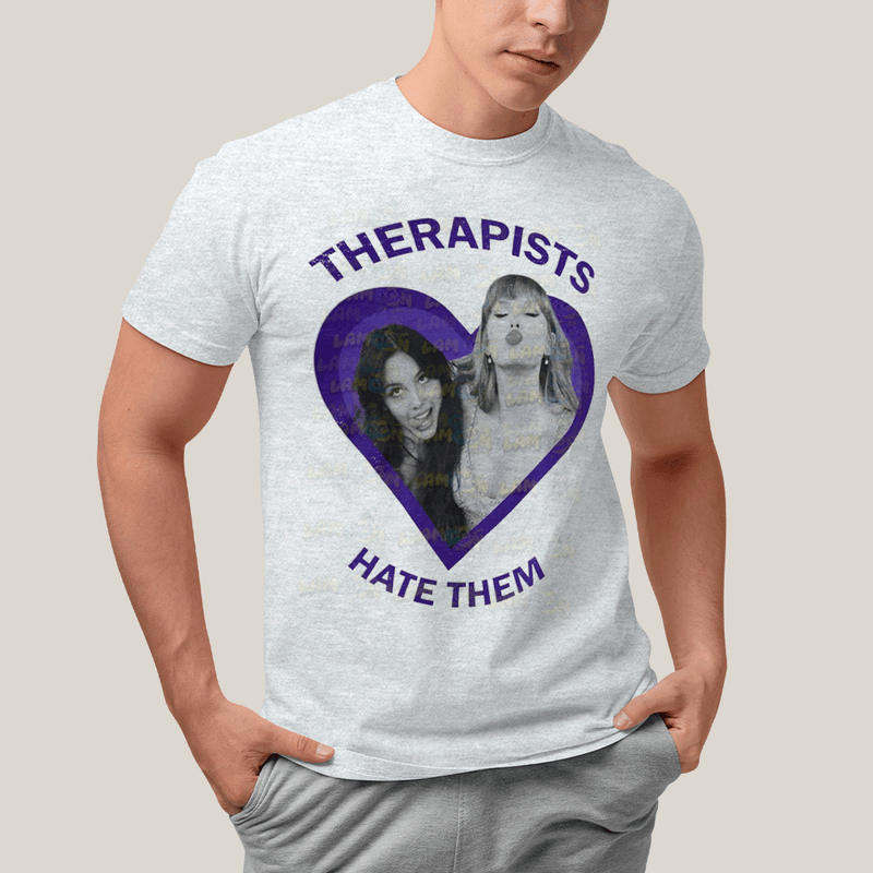 Camiseta Algodão Unissex T shirt Rodrigo & Taylor Swift Therapists