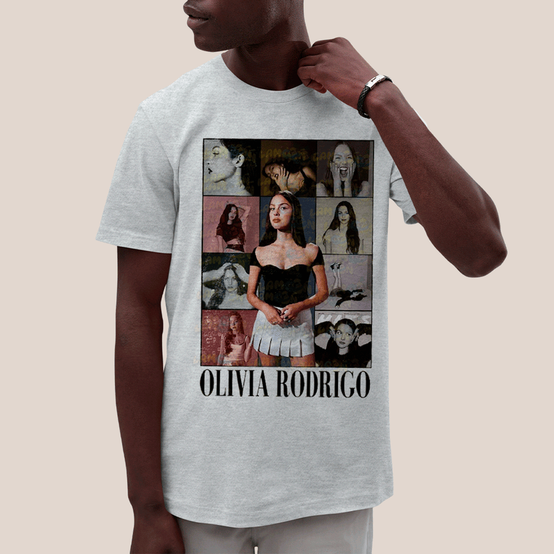 Camiseta Algodão Unissex T shirt Olivia Rodrigo Cantora The Eras Tour