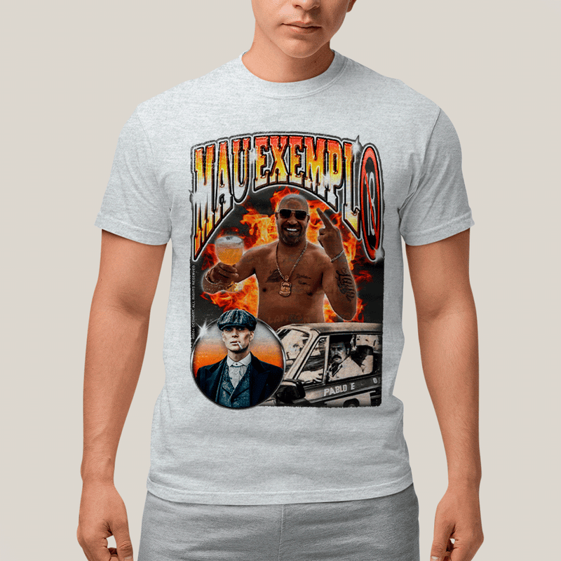 Camiseta Algodão Unissex T shirt-  Mal Exemplo Adriano Imperador Thomas Shelby Pablo Escobar