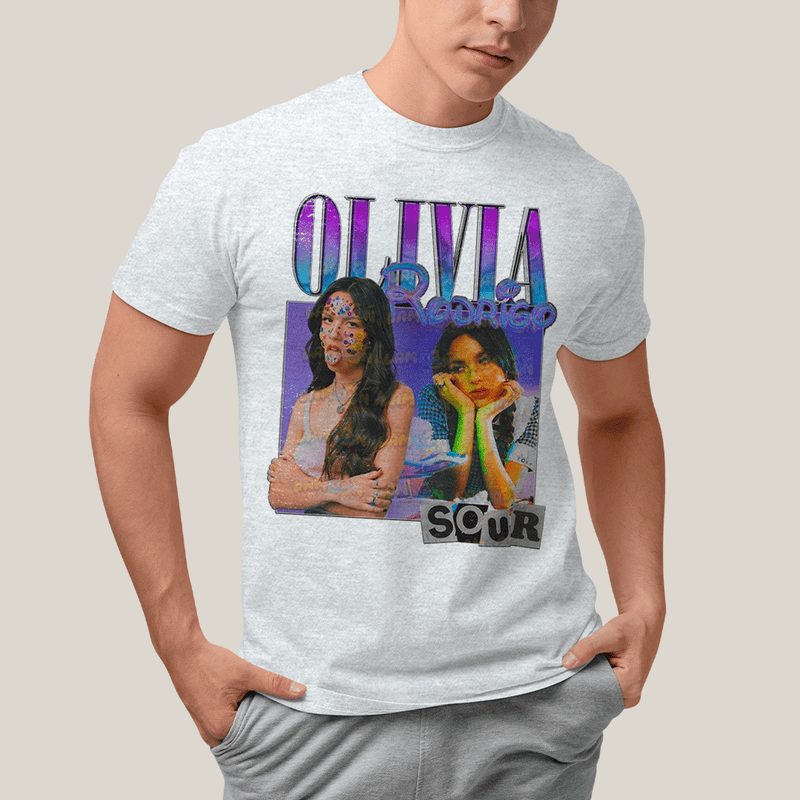 Camiseta Algodão Unissex T shirt Vintage Olivia Rodrigo Sour 1