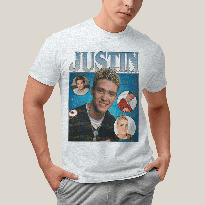 Camiseta Algodão Unissex T shirt- Camiseta Graphic Tee Tshirt Justin Timberlake Anos 2000