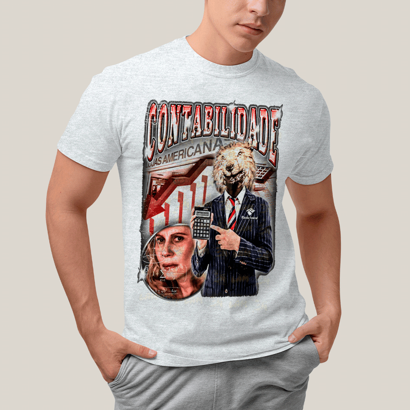 Camiseta Algodão Unissex T shirt- Contabilidade Meme