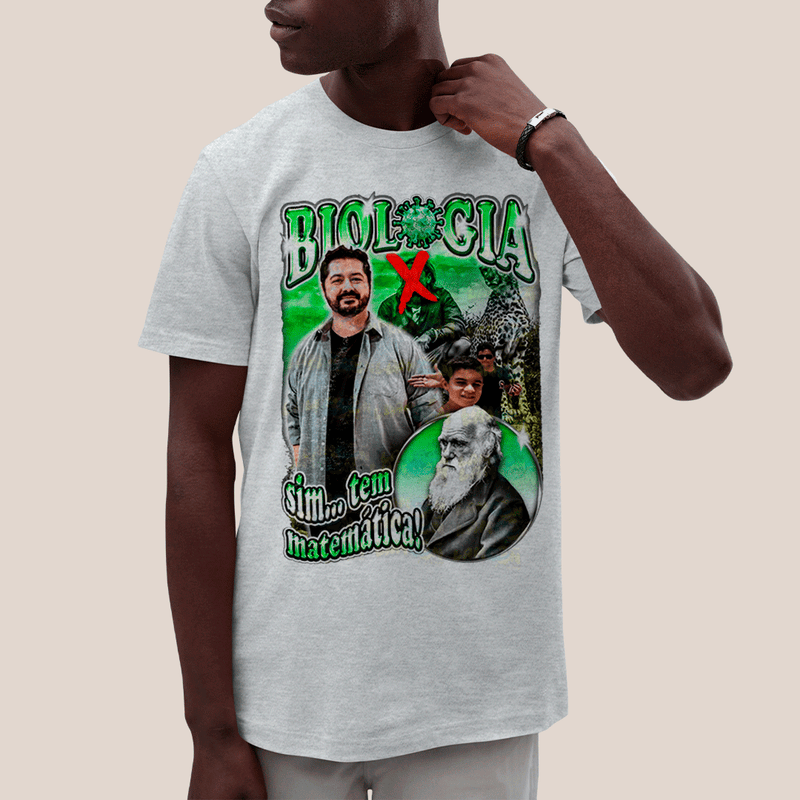 Camiseta Algodão Unissex T shirt- Biologia Tem Matematica