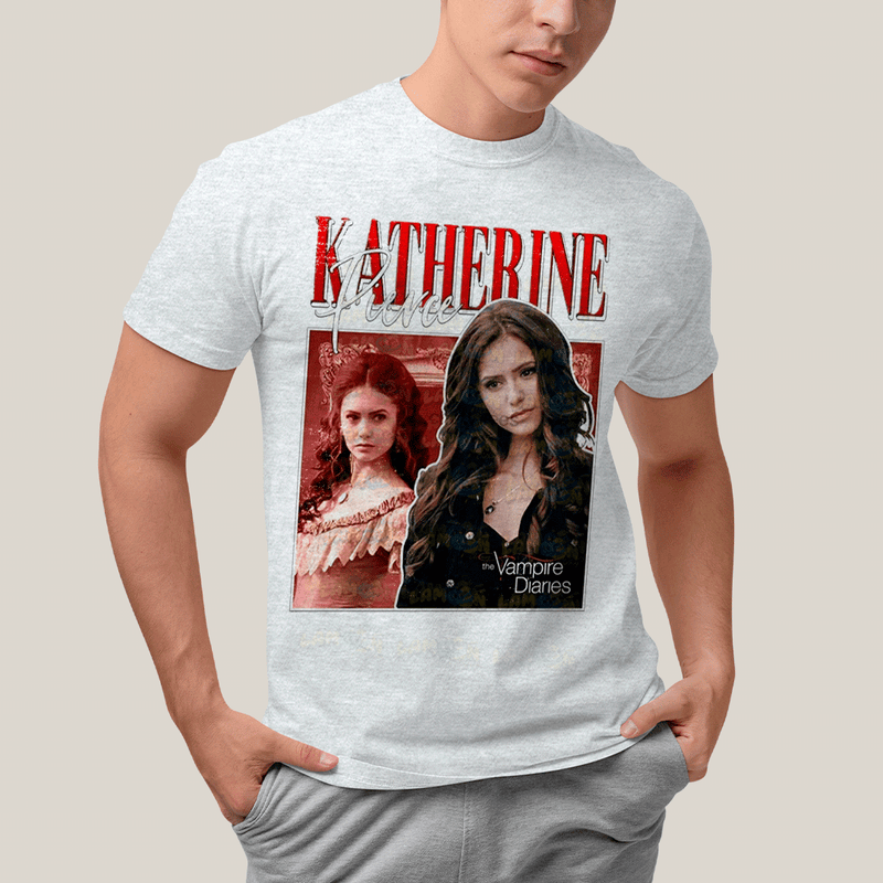 Camiseta Algodão Unissex T shirt- Katherine Pierce Vermelho 1