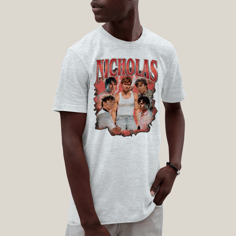 Camiseta Algodão Unissex T shirt-Nicholas Chavez Ator Vermelho-