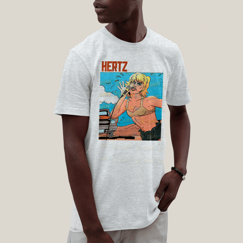 Camiseta Algodão Unissex T shirt- Amyl And The Sniffers Hertz Girl