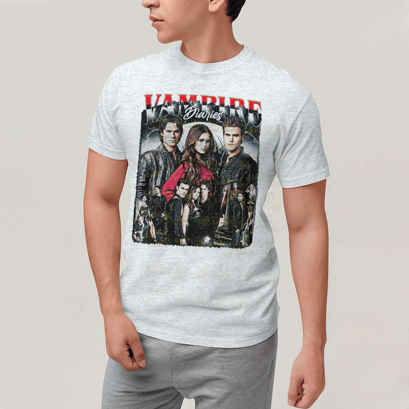 Camiseta Algodão Unissex T shirt- Diario de Um Vampiro Personagens