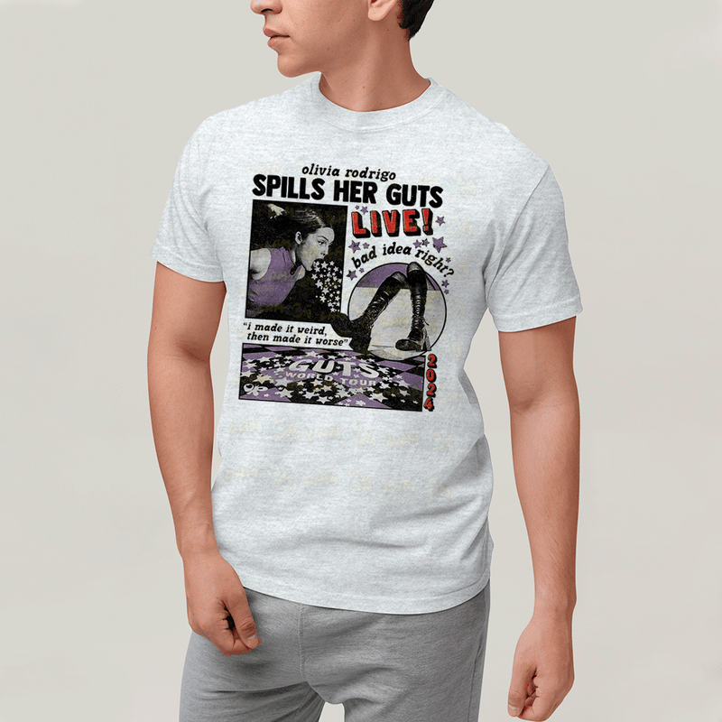 Camiseta Algodão Unissex T shirt Olivia Rodrigo Spill Her Guts