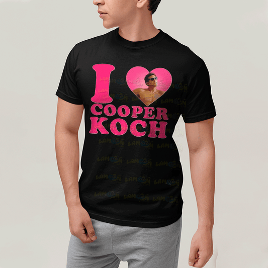 Camiseta Algodão Unissex T shirt- I Love Cooper Koch-