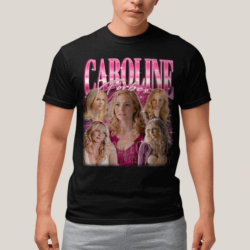 Camiseta Algodão Unissex T shirt- Diario de Um Vampiro Caroline Forbes Pink
