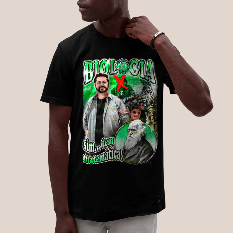 Camiseta Algodão Unissex T shirt- Biologia Tem Matematica