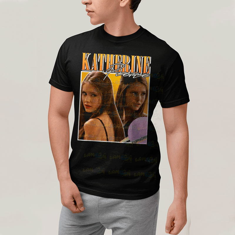 Camiseta Algodão Unissex T shirt- Katherine Pierce Amarelo-