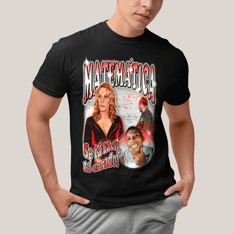 Camiseta Algodão Unissex T shirt-Matematica Se Ta Facil Ta Errado