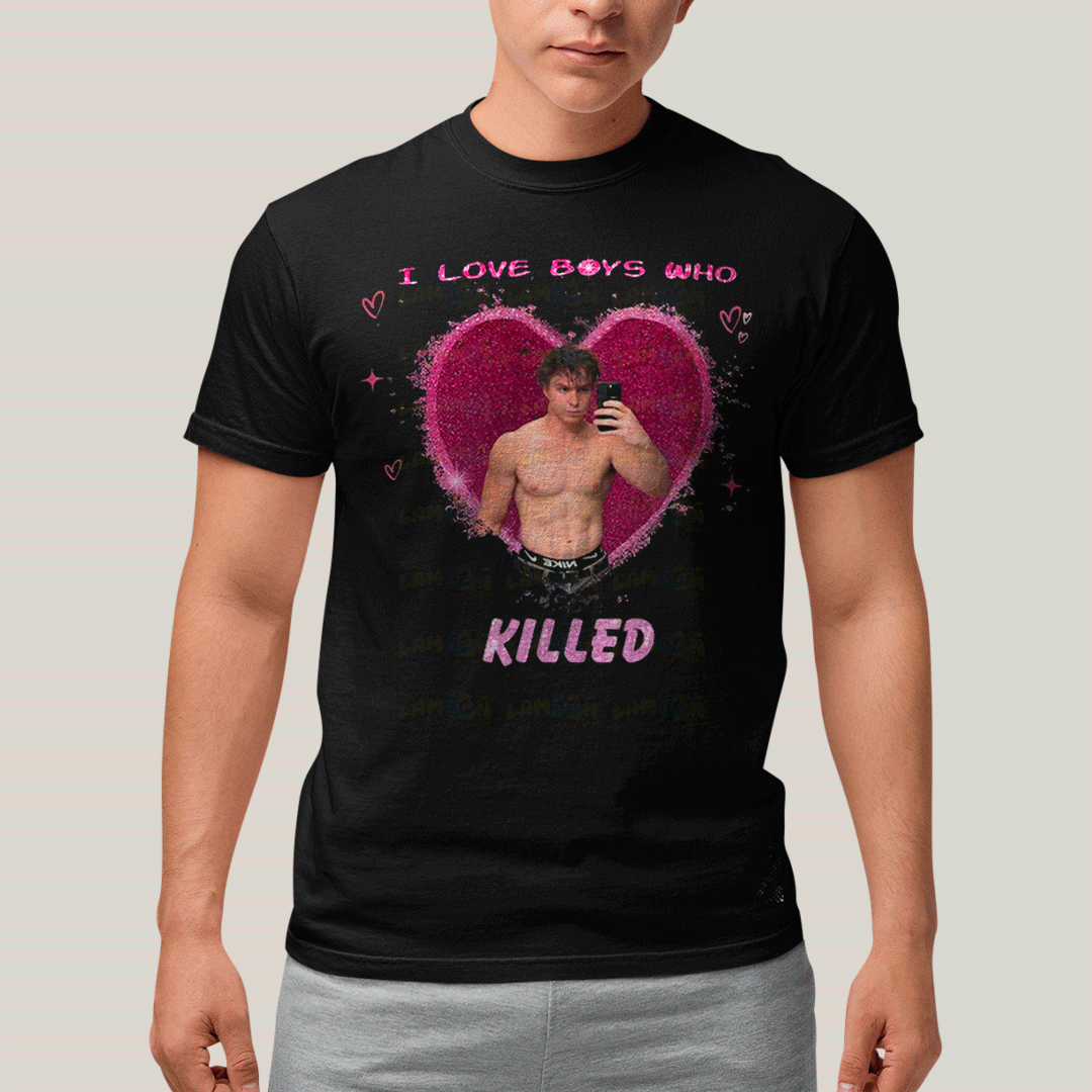 Camiseta Algodão Unissex T shirt- Cooper Koch I Love Boys Who-