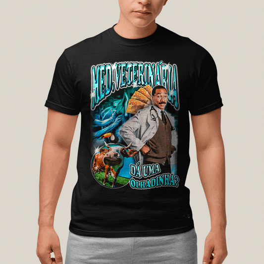Camiseta Algodão Unissex T shirt-  Medicina Veterinaria Eddie Murphy