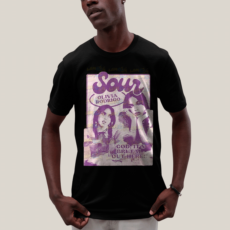 Camiseta Algodão Unissex T shirt Olivia Rodrigo Sour Roxo