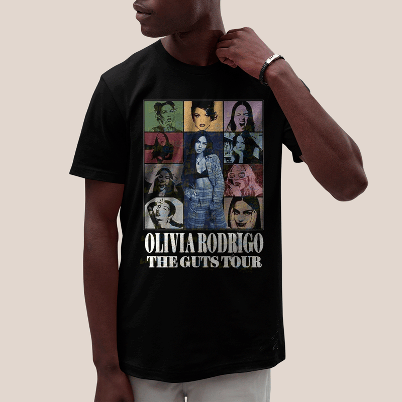 Camiseta Algodão Unissex T shirt Olivia Rodrigo The Guts Tour
