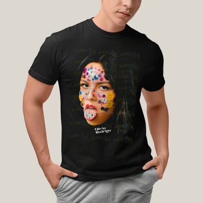Camiseta Algodão Unissex T shirt Olivia Rodrigo Rosto