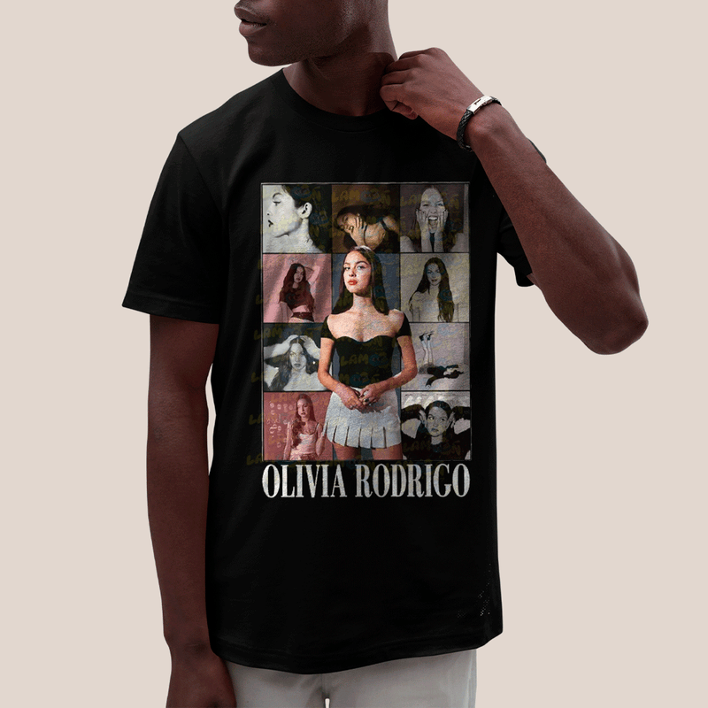 Camiseta Algodão Unissex T shirt Olivia Rodrigo Cantora The Eras Tour