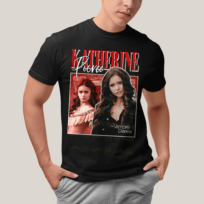 Camiseta Algodão Unissex T shirt- Katherine Pierce Vermelho 1