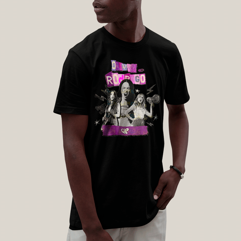 Camiseta Algodão Unissex T shirt Olivia Rodrigo Punk´s Not Dead