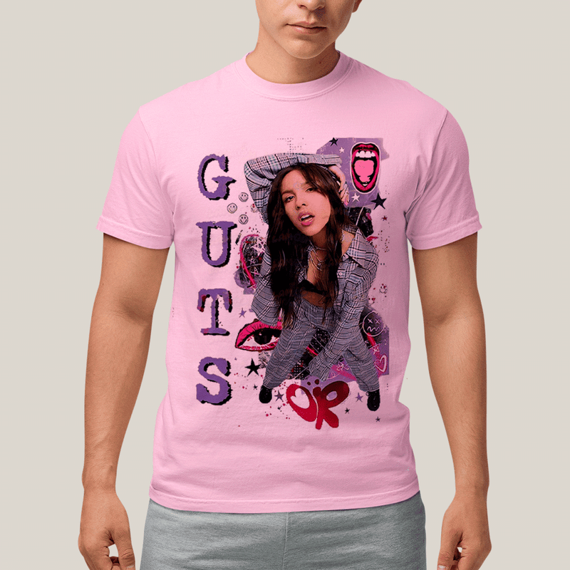 Camiseta Algodão Unissex T shirt Olivia Rodrigo Or Guts Vampire Roxo FC