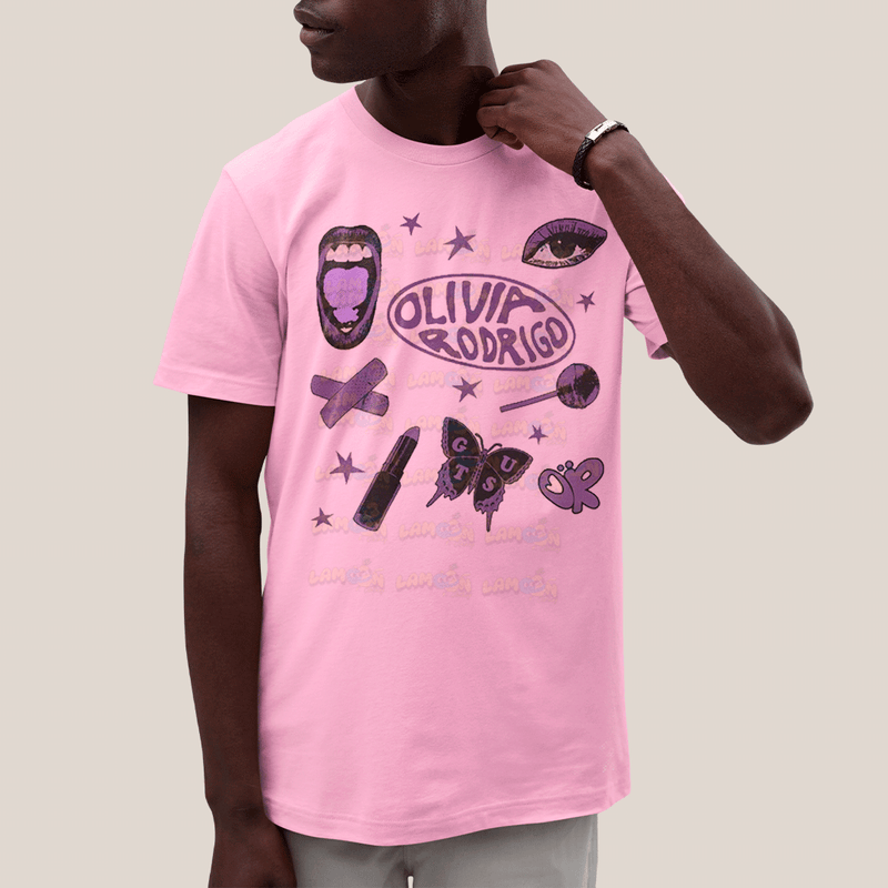 Camiseta Algodão Unissex T shirt Olivia Rodrigo Guts World Tour FC