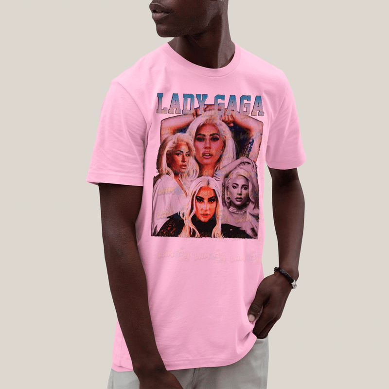 Camiseta Algodão Unissex T shirt- Lady Gaga Artista