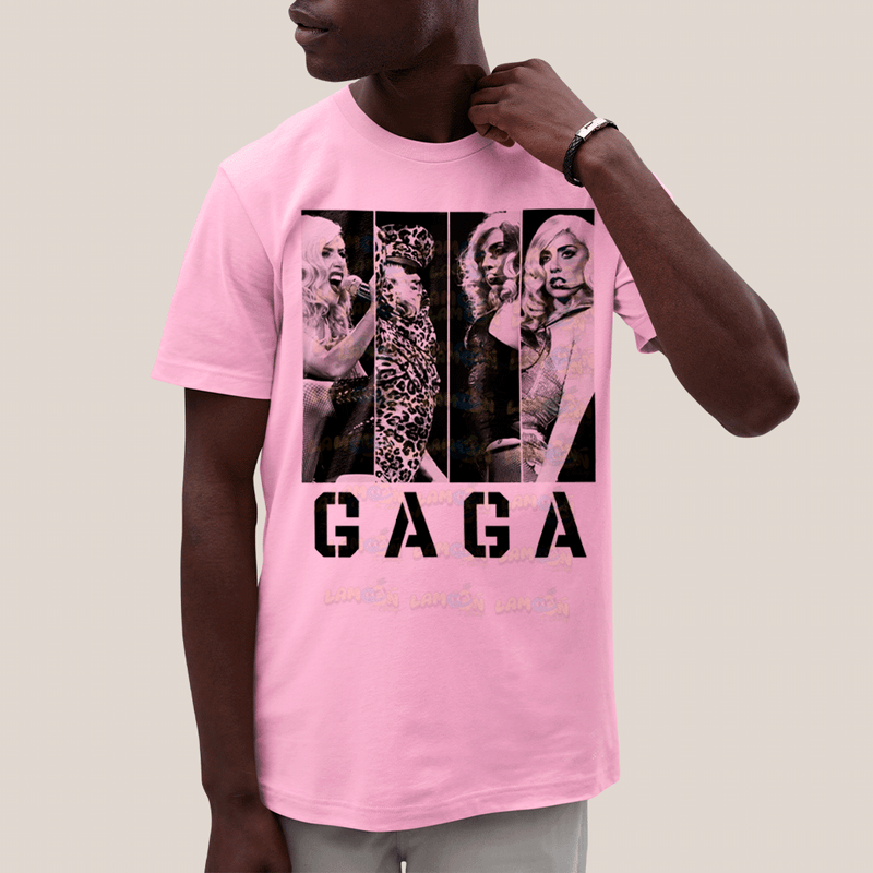 Camiseta Algodão Unissex T shirt- Lady Gaga Black White