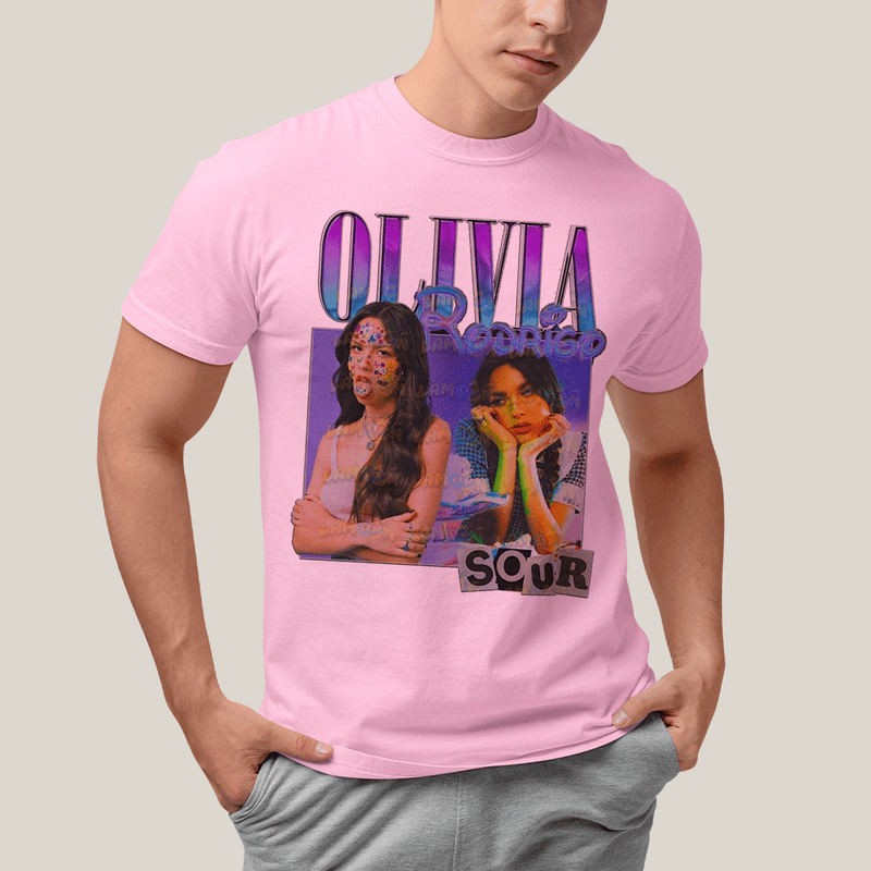 Camiseta Algodão Unissex T shirt Vintage Olivia Rodrigo Sour 1