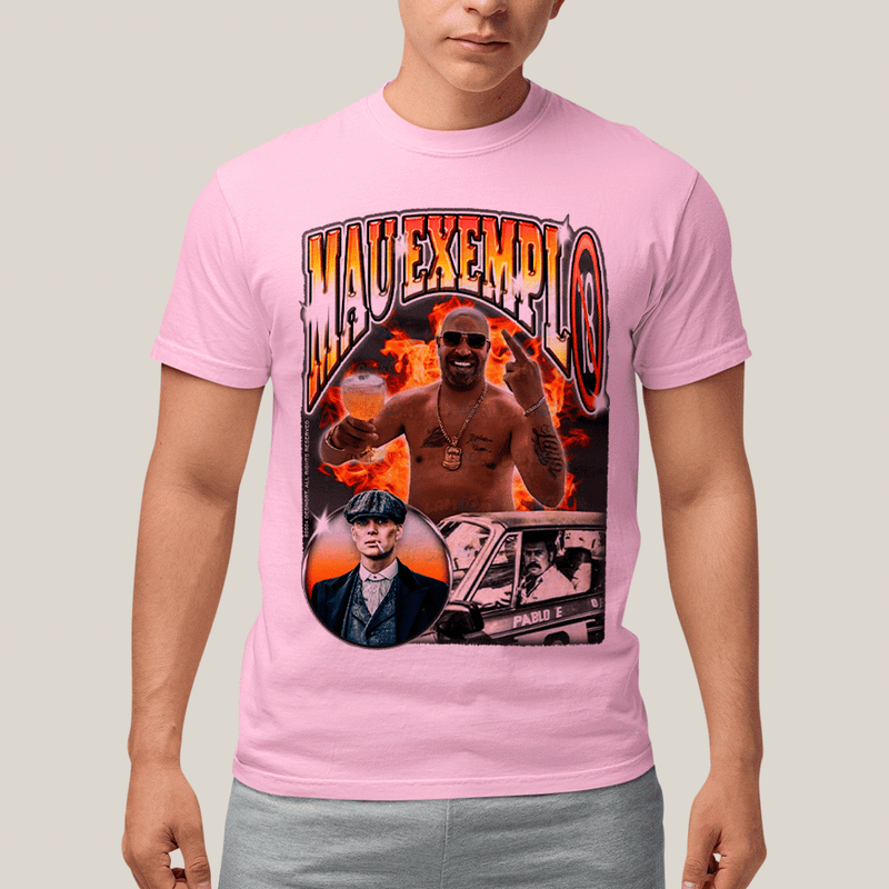 Camiseta Algodão Unissex T shirt-  Mal Exemplo Adriano Imperador Thomas Shelby Pablo Escobar