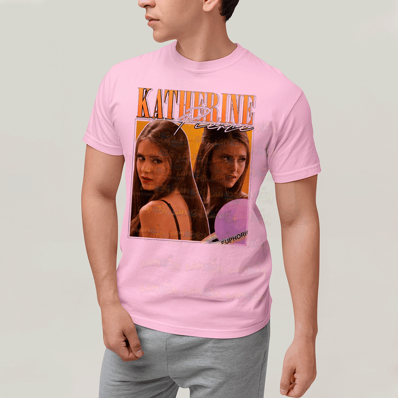 Camiseta Algodão Unissex T shirt- Katherine Pierce Amarelo-