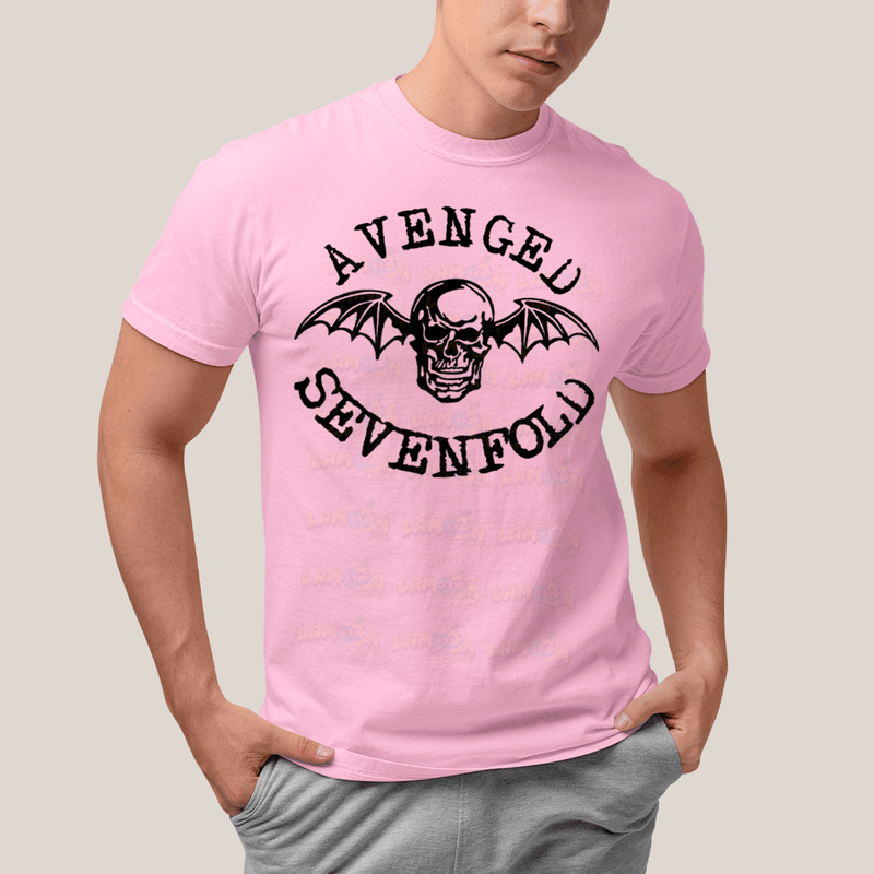 Camiseta Algodão Unissex T shirt- Avenged Sevenfold Esqueleto Morcego