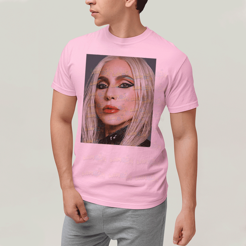 Camiseta Algodão Unissex T shirt- Lady Gaga Cantora Rosto