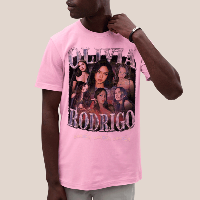 Camiseta Algodão Unissex T shirt Olivia Rodrigo Prateado