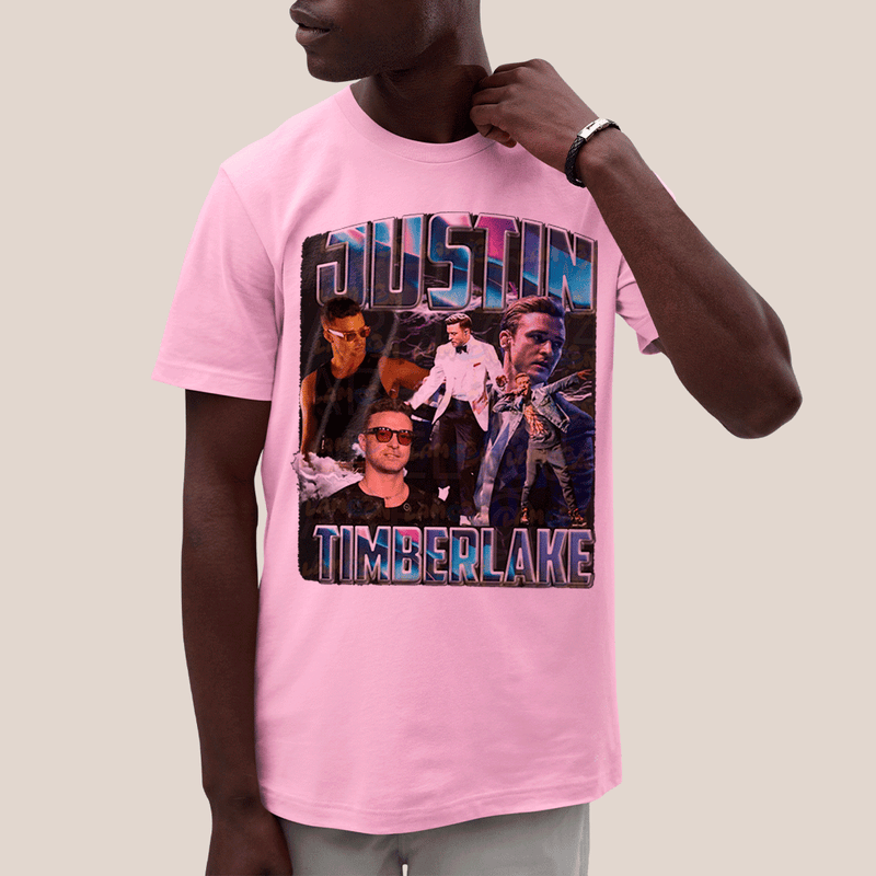 Camiseta Algodão Unissex T shirt- Justin Timberlake Ator e Cantor