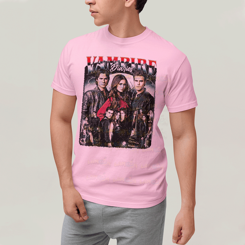 Camiseta Algodão Unissex T shirt- Diario de Um Vampiro Personagens