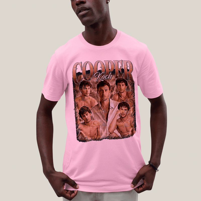 Camiseta Algodão Unissex T shirt- Cooper Koch Ator Marrom-