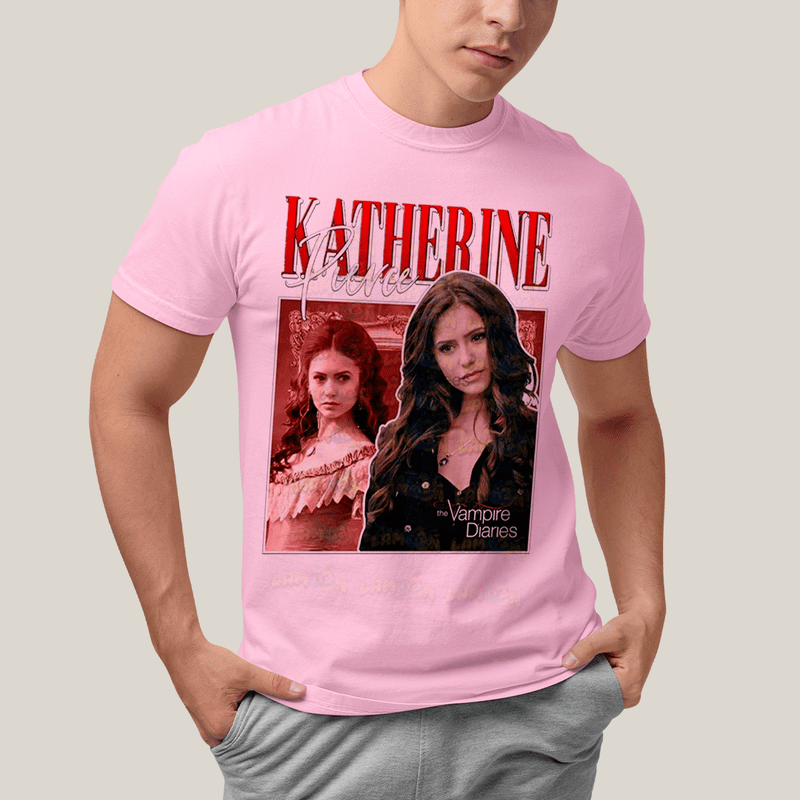 Camiseta Algodão Unissex T shirt- Katherine Pierce Vermelho 1