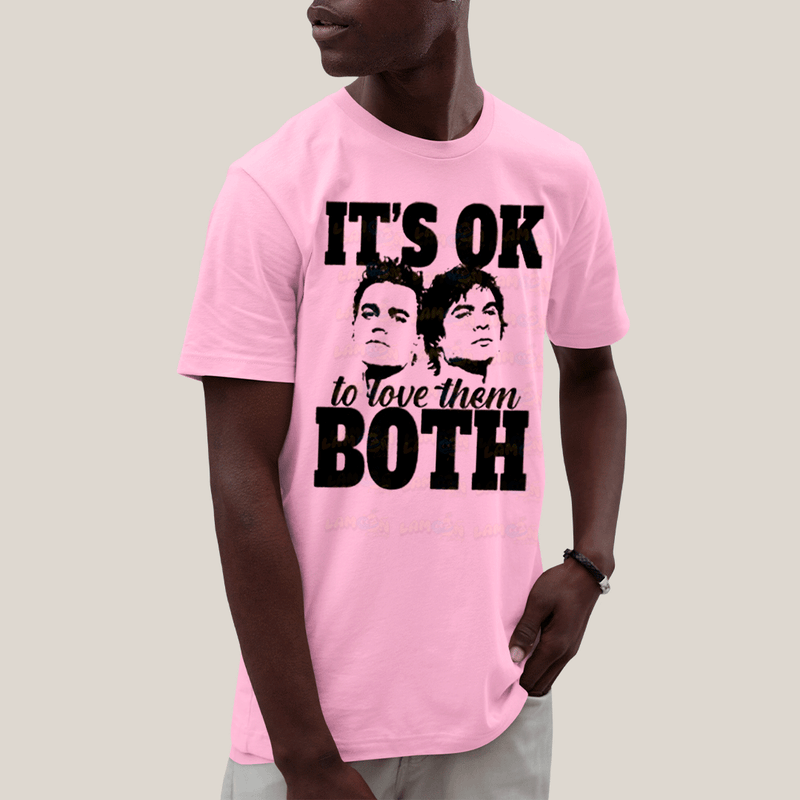 Camiseta Algodão Unissex T shirt- Diario de Um Vampiro Irmãos Salvatore Is Love Them Both