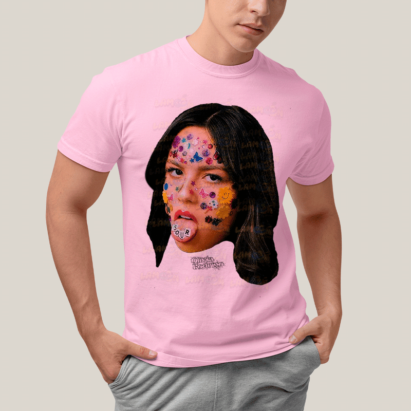 Camiseta Algodão Unissex T shirt Olivia Rodrigo Rosto